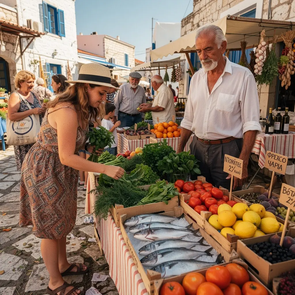 Φρέσκα ψάρια στη θάλασσα με φυσικές αποχρώσεις του γαλάζιου.